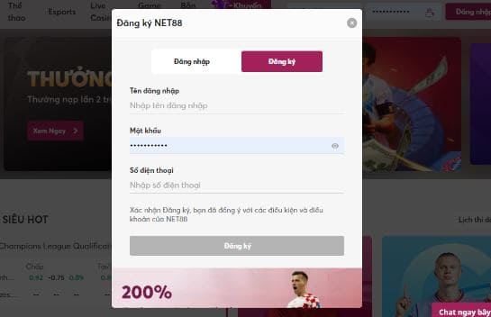 đăng ký net88